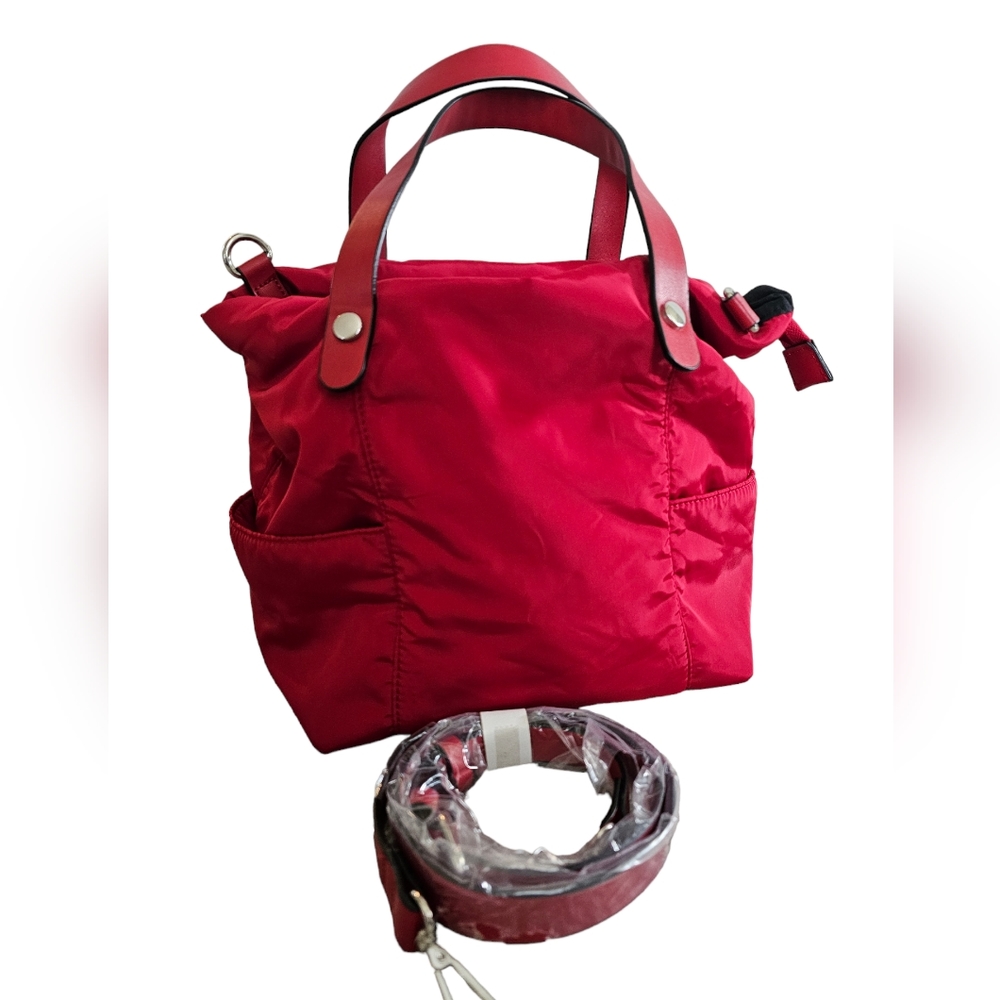 Zara Basic Collection Red Cherry Tote Cross-Body/… - image 1